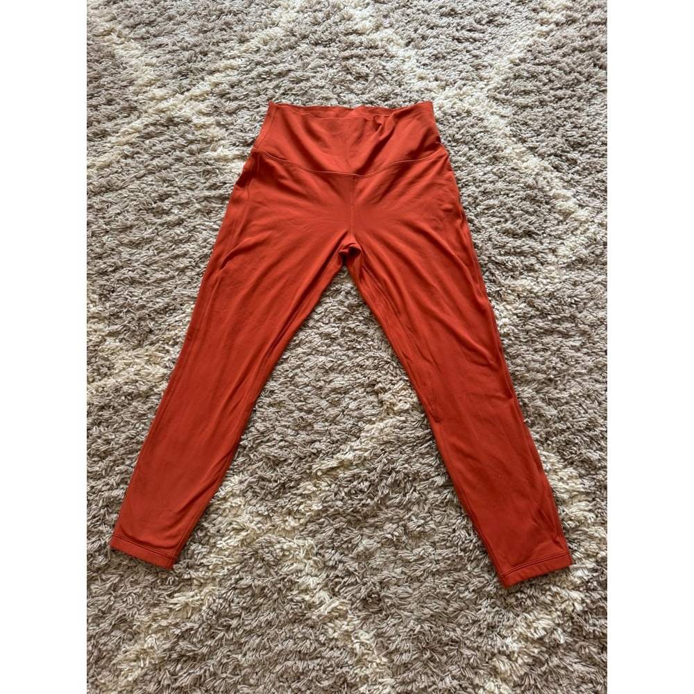 Lululemon Align High Rise Leggings Burnt Orange Rust Nulu‎ Yoga Pants Womens 10